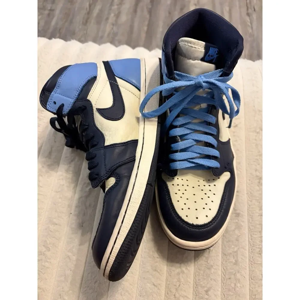 Nike Air Jordan 1 Retro High OG Men’s Size 8.5 Obsidian UNC 2019 555088-140